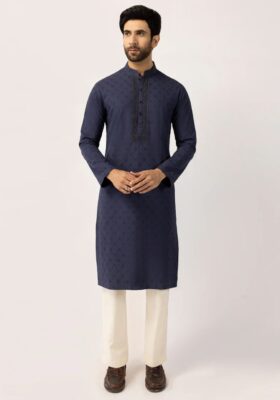 Blue Cotton Kurta