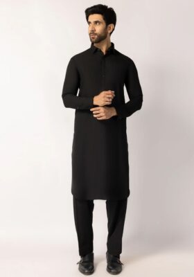 Black Blended Kameez Shalwar