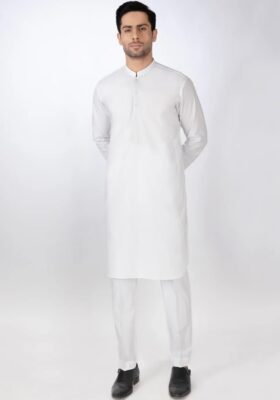 White Cotton Kurta Trousers