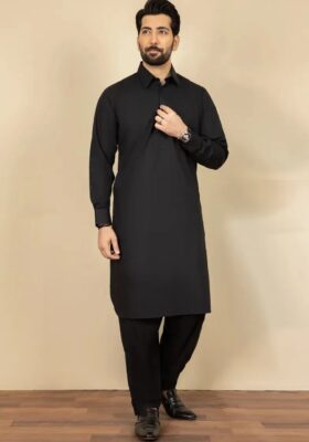 Black Blended Kameez Shalwar