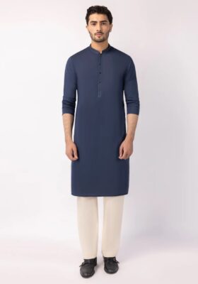Dark Blue Cotton Kurta