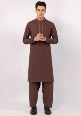 Brown Kameez Shalwar