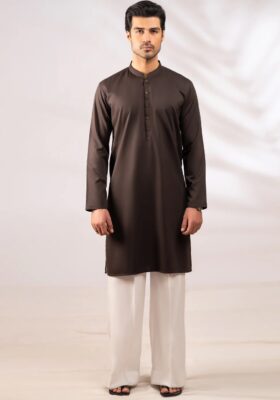Brown Blended Kurta