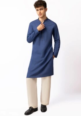 Blue Cotton Kurta