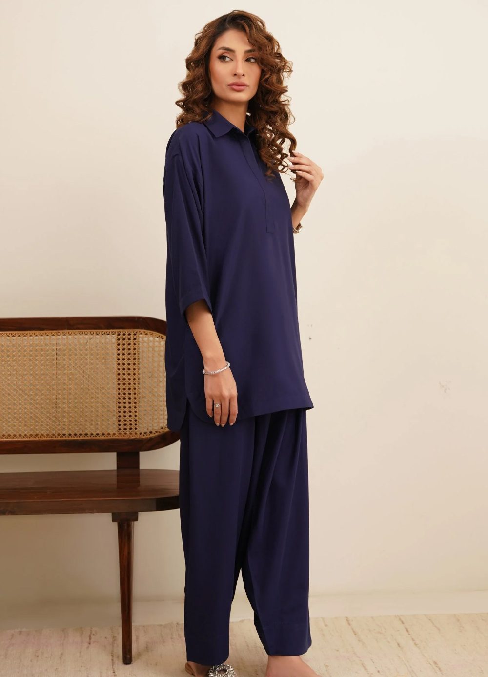 Raya Co-ord Set - Midnight Blue - Image 2