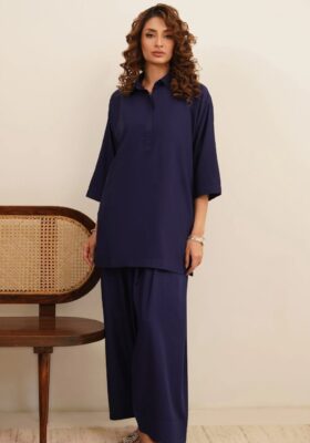 Raya Co-ord Set - Midnight Blue