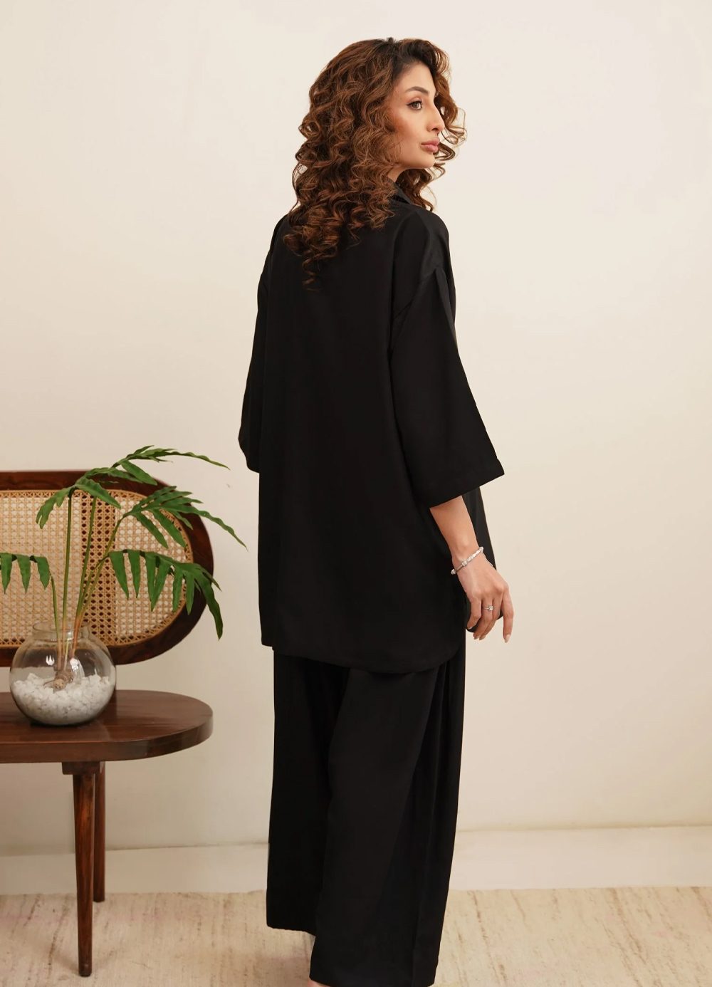 Raya Co-ord Set - Jet Black - Image 2