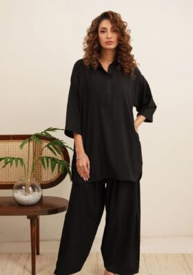 Raya Co-ord Set - Jet Black