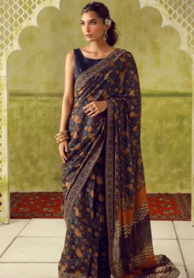 Khoobsurat (Breathtaking) - Blue Saree