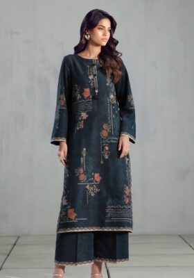 Mashal (Flame) Co-Ord Set - Blue