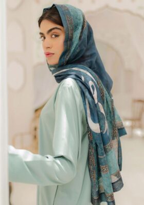 Falak (Sky) Scarf - Shades of Sea