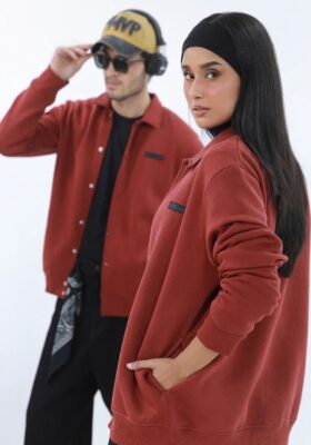 Varsity Jacket - Brick Rust