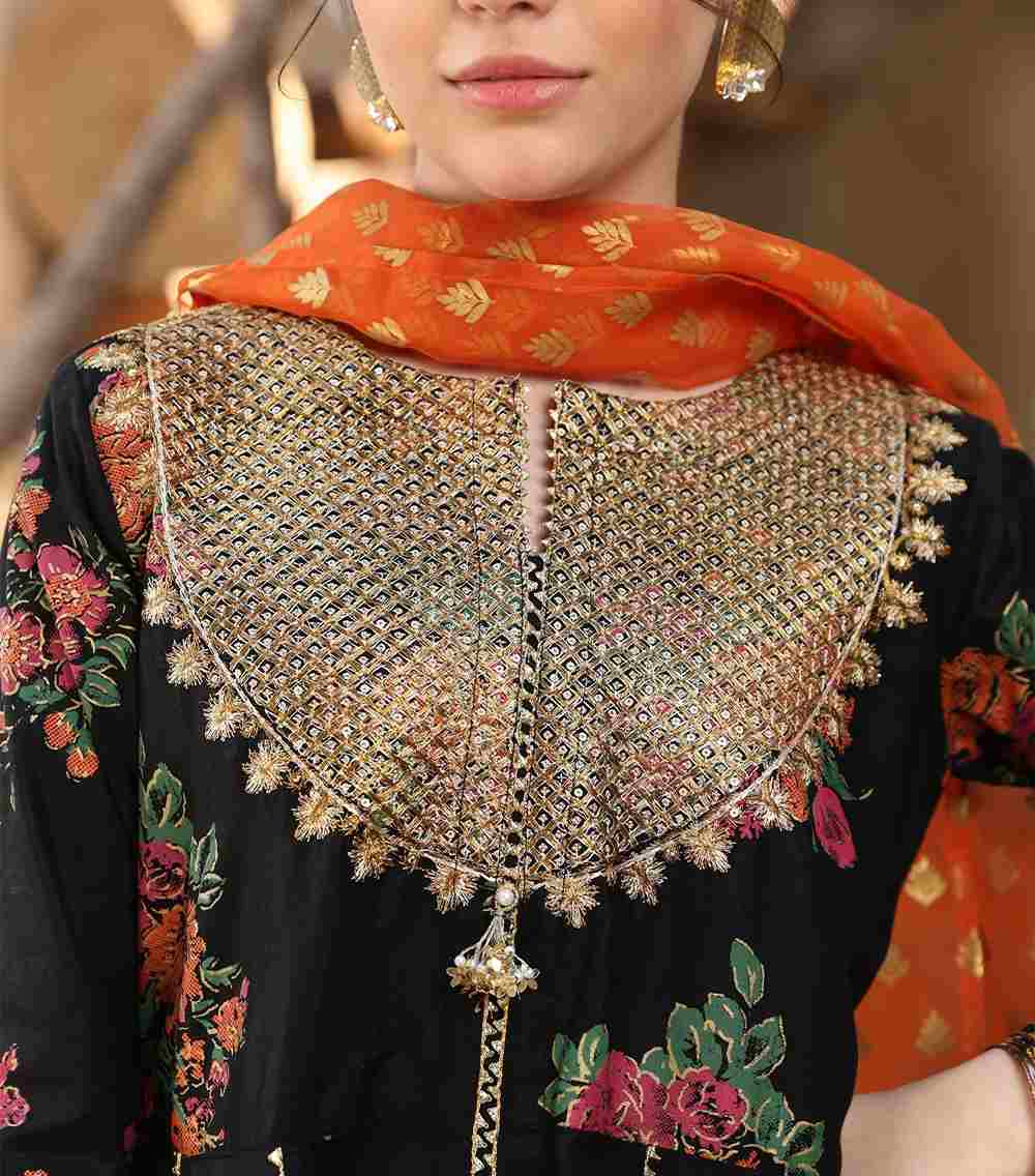 Black Pishwaas with Pouch - Image 2