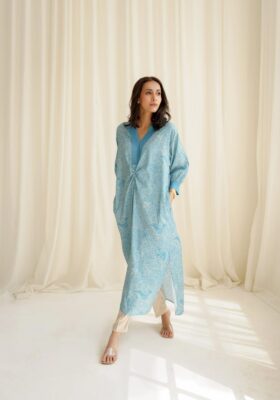 Aaina (Mirror) Kaftaan - Arctic Blue