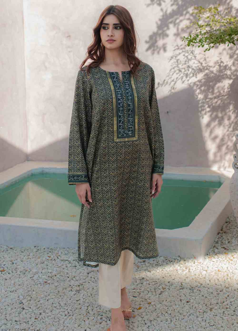 Anmol (Precious) Kurta - Green & Gold