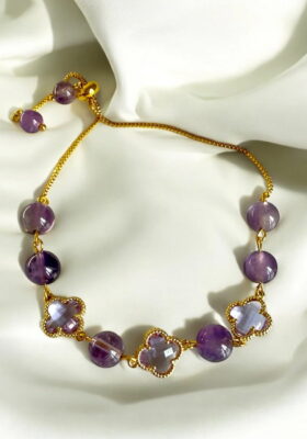 Amethyst Clover Bracelet