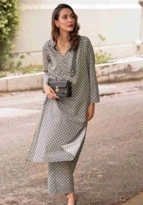 Manto Blocks Co-Ord Set - Black & White