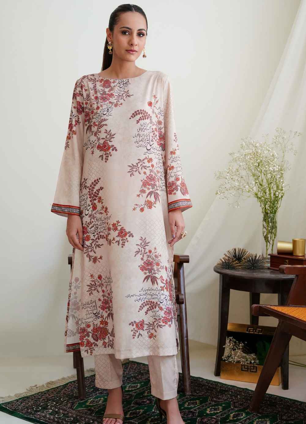 Chaman (Garden) Co-ord Set - Antique Beige - Image 3