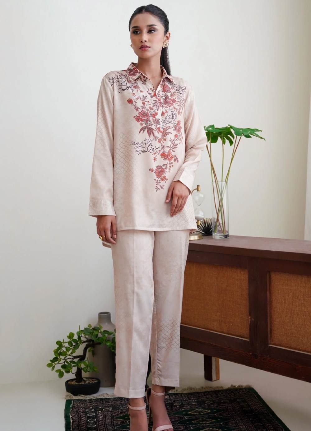 Chaman (Garden) Shirt - Deep Maroon