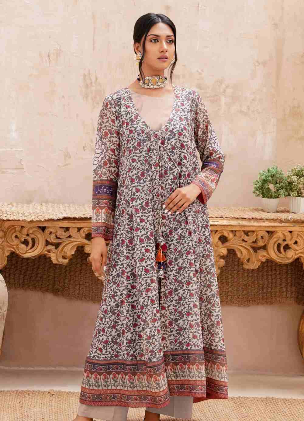 Fitrat (Spirit Of Nature) Flared Anarkali - Indigo