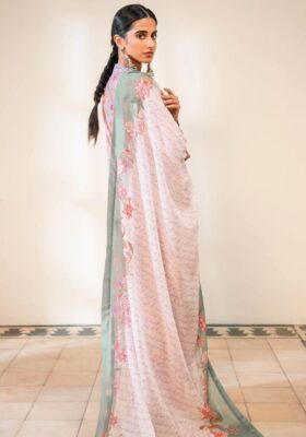 Gulnaar (Fruit Flora) - Lilac & Green Dupatta