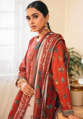 Gulzar (Blooming Garden) - Maroon Dupatta