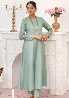 Jahaan (Univserse) - Sage Green Anarkali Set