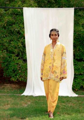 Kahaani (Tale Of Love) Co-Ord Set - Amber Yellow