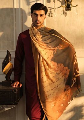 Khat (Love Letter) Odhni - Maroon