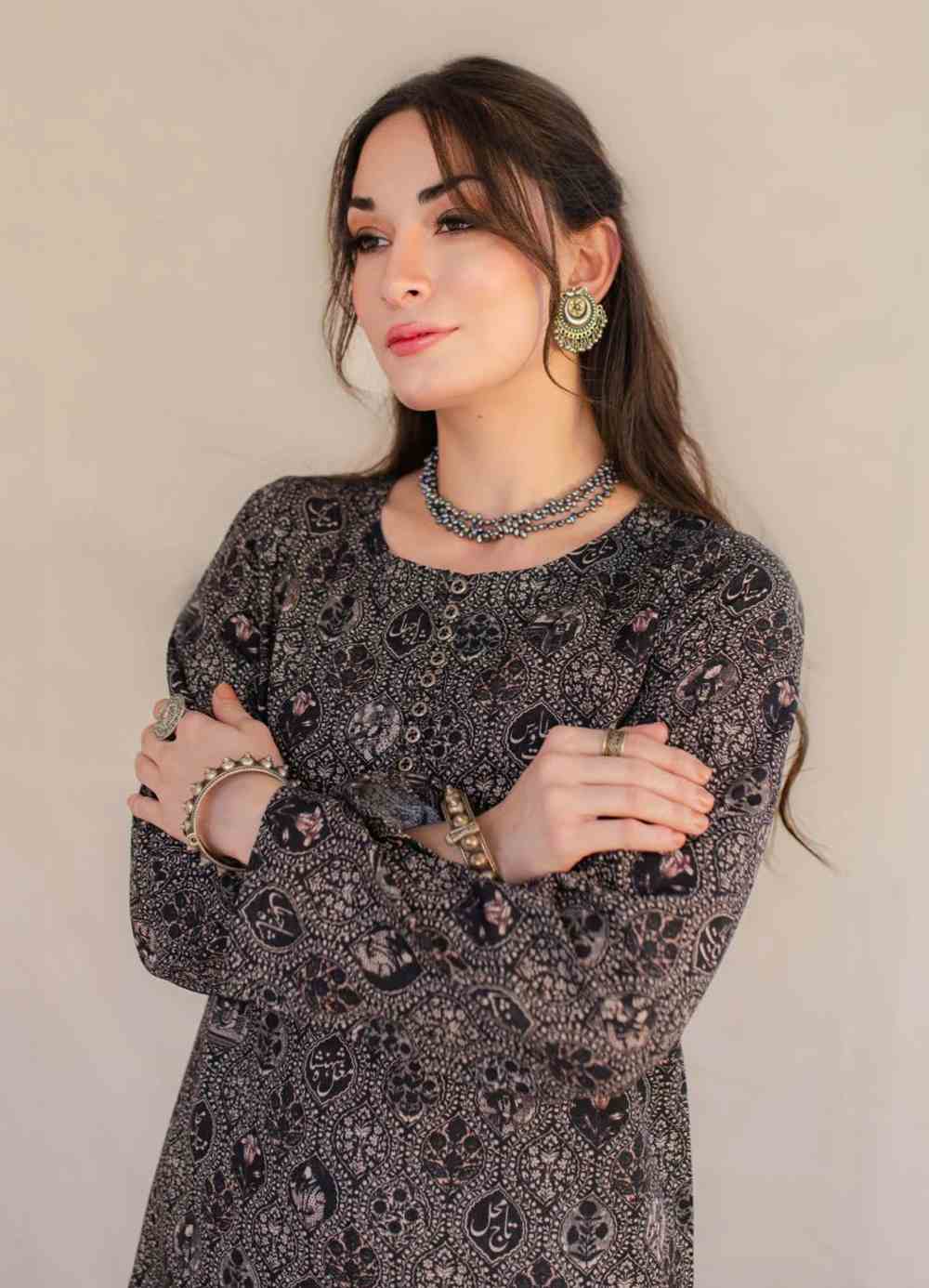 Mumtaz Kurta - Black Purple - Image 2