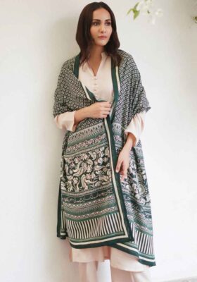 Nayaab (Precious) Odhni - Forest Green