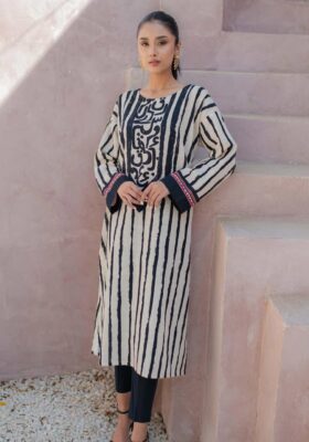 Paheli (Riddle Of Life) Kurta - Cream & Black