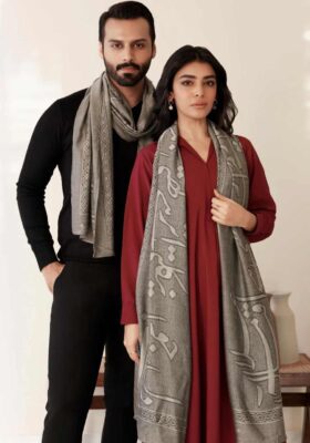 Parvaaz (Wings Of Freedom) Weaved Stole - Beige