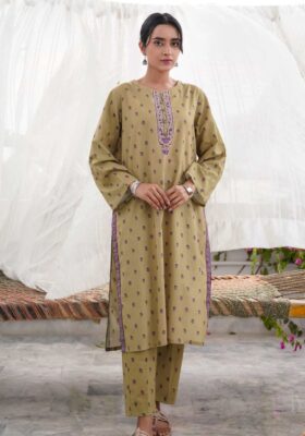 Qadr (Value Of Appreciation) Co-ord Set - Olive Green