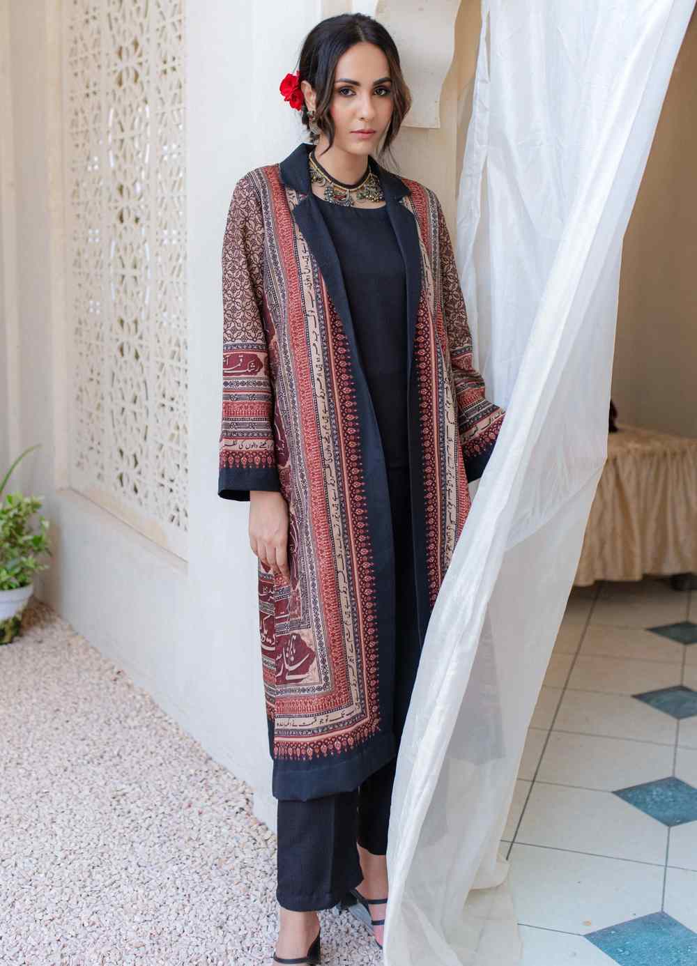 Rashk (Envious Moon) Coat - Maroon