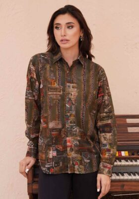 Retro Stripes Shirt - Dark Green