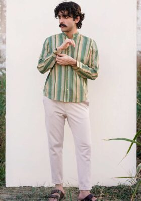Stripes Shirt - Shades of Green