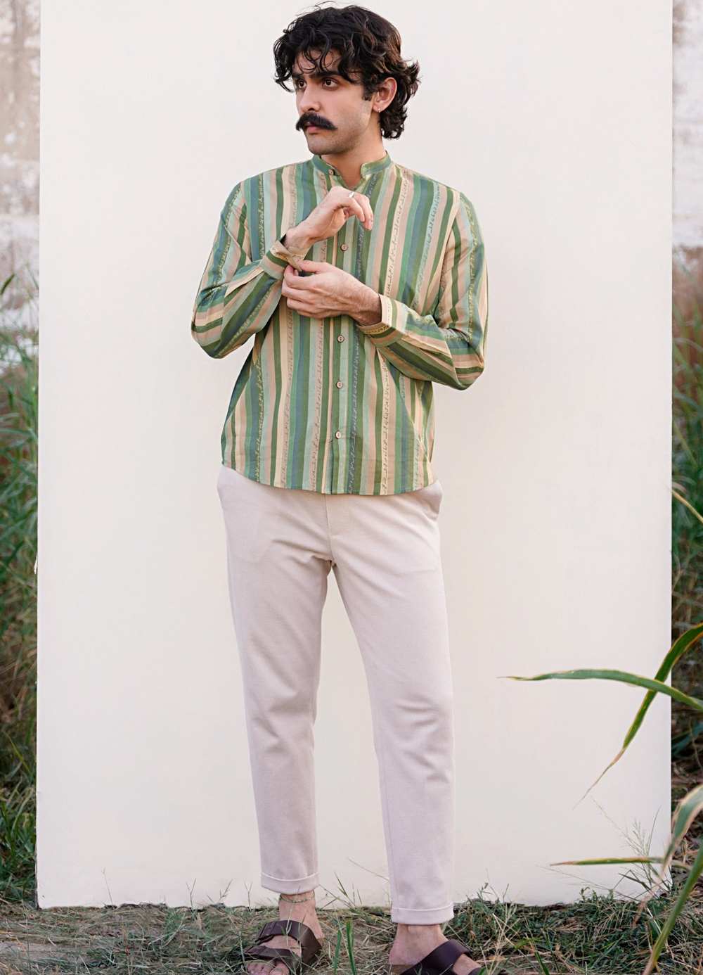 Stripes Shirt - Shades of Green