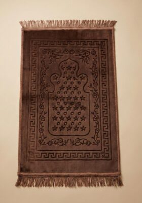 Timeless Bronze Velvet Prayer Rug