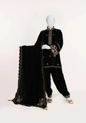 Black Velvet 3Pc Stitched