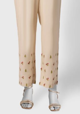 Off White Lawn Trousers