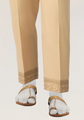 Beige Lawn Trousers