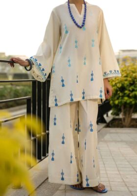 White Lawn 2Pc Stitched