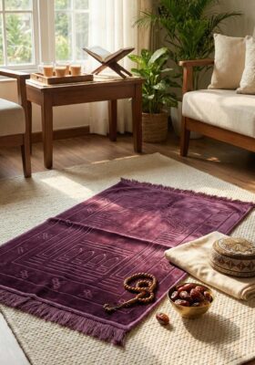 Lux Velvet Plush Purple Prayer Mat