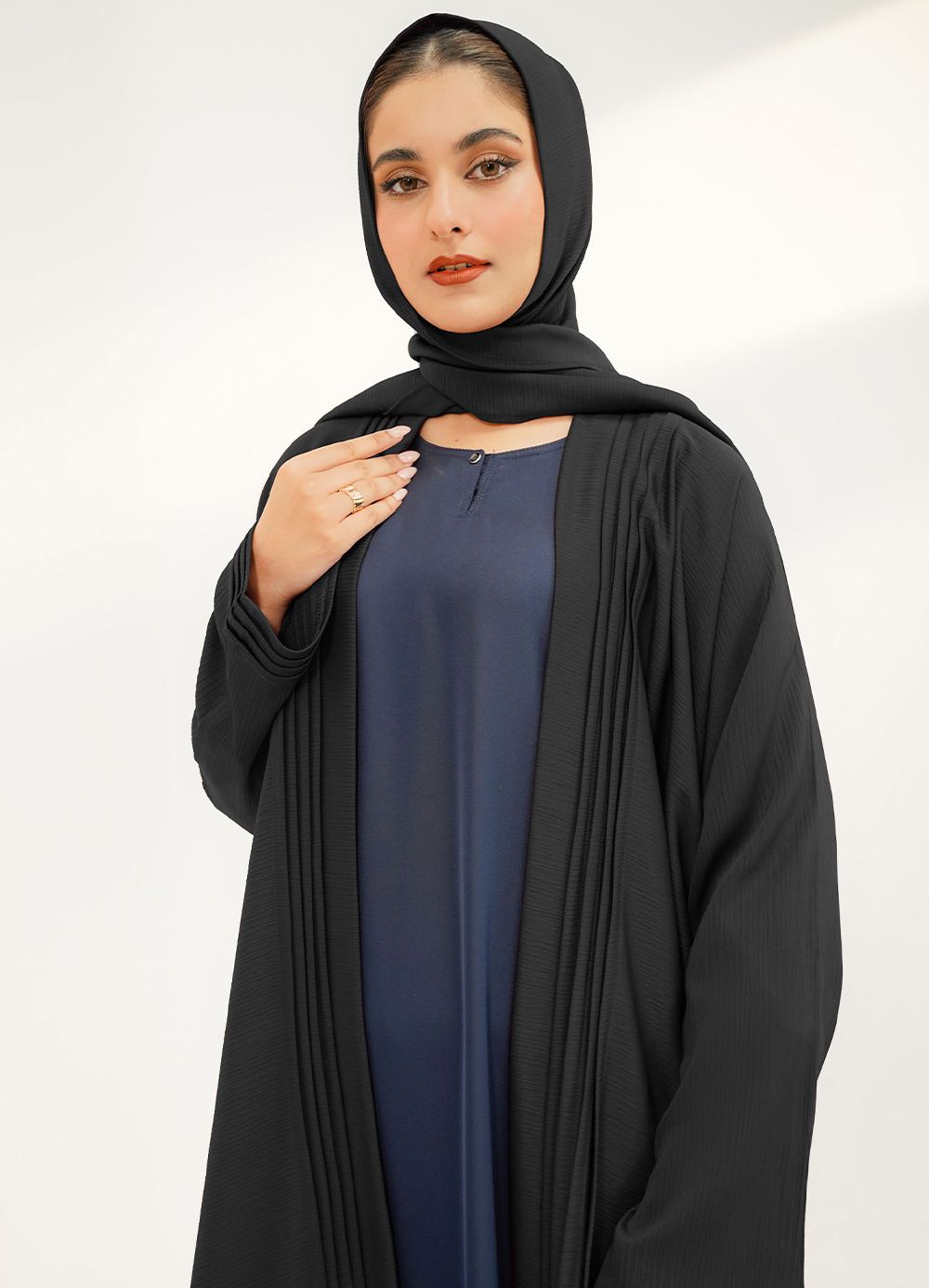 Layl Abaya Set - Solid - Image 4